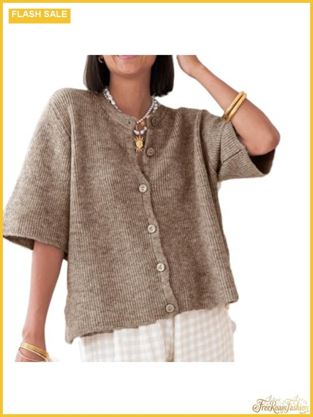 Y2K Cardigan Sweater Short Sleeve Button Down Ribbed Knit Crop Top Fall Winter